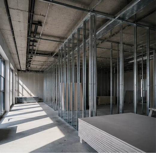 Trockenbaukonstruktion mit Metallprofilen in Berlin